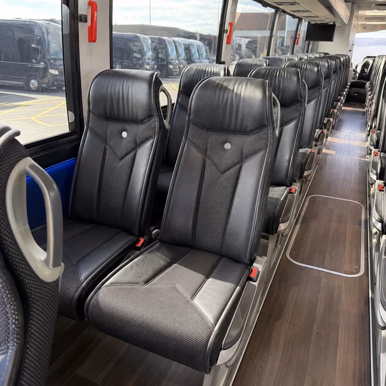 56 passenger charter bus interior