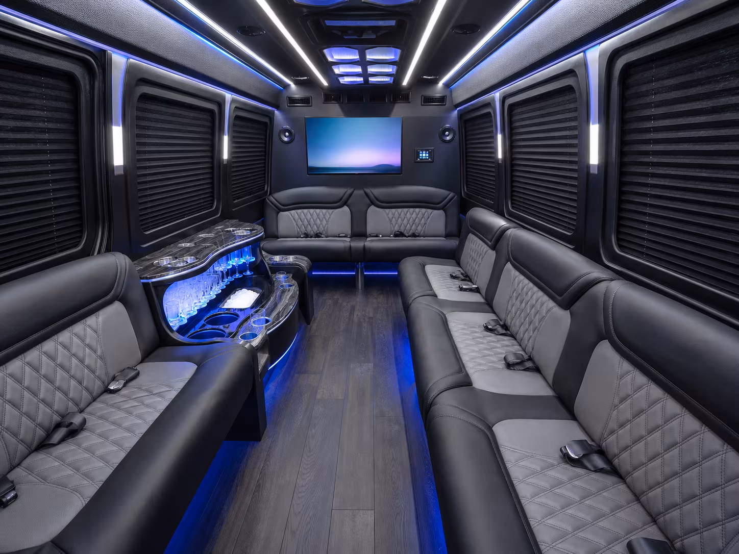 dearborn 40 passenger party bus interior