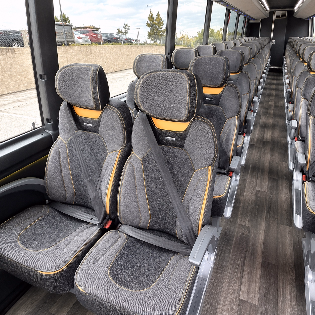 dearborn charter bus rental interior